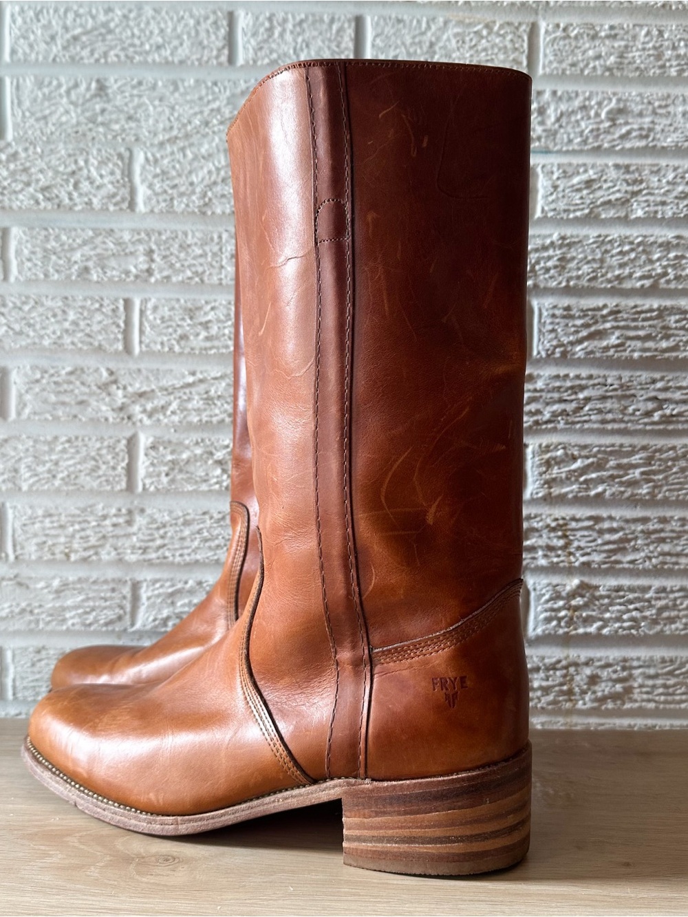 Vintage Frye Campus Boots/Leather/Cognac Brown Color/ Men’s Size 12 Boots
